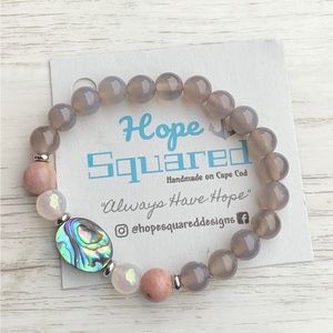 Beaded gemstone crystal bracelet